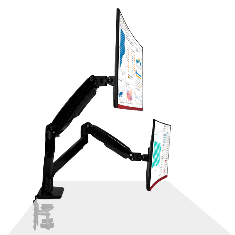 Vista 2 de Lenovo Soporte para 2 monitores