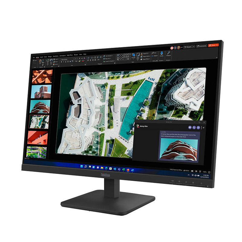 Vista 2 de Lenovo Monitor plano ThinkVision de 27″